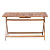 Mesa De Comedor De Jardín De Madera Oscura De Acacia 140 X 75 Cm Para 6 Personas Rectangular Cento - Madera Oscura