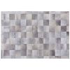 Alfombra De Piel De Vacuno Gris 160 X 230 Cm Patchwork Geométrica Rectangular Moderna Alacam - Gris