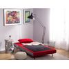 Sofá Cama Tapizado En Tela Rojo Cama Individual Plegable Silla Cama Farris - Rojo