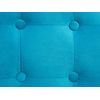 Puf De Terciopelo Azul Turquesa 55 X 30 Cm Otomana Reposapiés Mullido Botón Glamour Sala De Estar - Azul