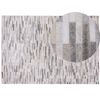 Alfombra De Cuero Gris 160 X 230 Cm Patchwork Piel De Vacuno Rectangular Moderno Ahilli - Gris