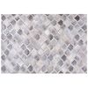 Alfombra Gris De Piel De Vacuno 160 X 230 Cm Patchwork Geométrica Rectangular Moderna Agacli - Gris