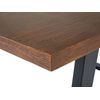 Mesa De Comedor Con Tablero De Madera Oscura Patas De Trineo De Metal Negro 160 X 90 Cm Industrial Moderno Austin - Madera Oscura