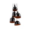 Lámpara De Techo 5 Luces De Metal Negro Moderna Decoración Interior Exterior Savio - Negro