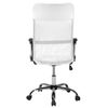 Silla De Oficina Reclinable De Malla Blanco Negro Plateado Giratoria Ajustable Design - Blanco