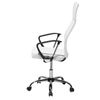 Silla De Oficina Reclinable De Malla Blanco Negro Plateado Giratoria Ajustable Design - Blanco