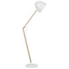 Lámpara De Pie Blanca De Metal 175 Cm Ajustable Industrial Hetton - Blanco