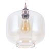 Lámpara Colgante De Vidrio Transparente 125 Cm Con Acento Cobre Pantalla Masiva Moderna Lanata - Transparente