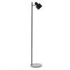 Lámpara De Pie De Metal Negro 149 Cm Con Base De Hormigón Pantalla Ajustable Corbones - Negro