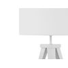 Lámpara De Mesa De Metal Blanco 55 Cm Trípode Pantalla De Tambor Stiletto - Blanco