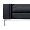 Sofá Esquinero Tapizado En Cuero Negro En Forma De L Versión Izquierda Oslo - Negro