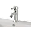 Grifo Para Lavabo Mono Mando Para Baño Moderno De Metal Cromado Plateado Rusumo - Plateado