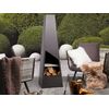 Pozo De Fuego Chimenea De Metal Negro Carbón Madera Moderno Jardín Exterior Yate - Negro