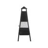 Pozo De Fuego Chimenea De Metal Negro Carbón Leña Madera Jardín Exterior Yasur - Negro