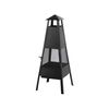 Pozo De Fuego Chimenea De Metal Negro Carbón Leña Madera Jardín Exterior Yasur - Negro