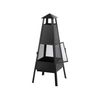 Pozo De Fuego Chimenea De Metal Negro Carbón Leña Madera Jardín Exterior Yasur - Negro