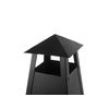 Pozo De Fuego Chimenea De Metal Negro Carbón Leña Madera Jardín Exterior Yasur - Negro