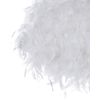 Lámpara Colgante De Plumas Blancas Forma Redonda Estilo Glam Moderno Drava - Blanco