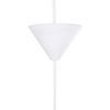 Lámpara Colgante De Plumas Blancas Forma Redonda Estilo Glam Moderno Drava - Blanco