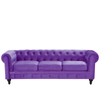 Sofá De Terciopelo Violeta Chesterfield