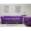 Sofá De Terciopelo Violeta Chesterfield