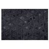 Alfombra De Piel De Vacuno Negra Rectangular 140 X 200 Cm Patrón Artesanal Pelo Corto Estilo Moderno Kasar - Negro