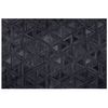 Alfombra De Piel De Vacuno Negra Rectangular 160 X 230 Cm Patrón Artesanal Pelo Corto Estilo Moderno Kasar - Negro