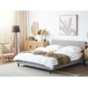 Funda Reemplazable En Tela Gris Claro Para Cama 160 X 200 Cm Desmontable Lavable Fitou - Gris