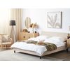 Funda Reemplazable En Tela Beige Para Cama 160 X 200 Cm Desmontable Lavable Fitou - Beige