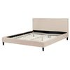 Funda Reemplazable En Tela Beige Para Cama 160 X 200 Cm Desmontable Lavable Fitou - Beige