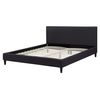 Funda Reemplazable En Tela Negra Para Cama 160 X 200 Cm Desmontable Lavable Fitou - Negro