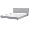 Funda Reemplazable En Tela Gris Claro Para Cama 180 X 200 Cm Desmontable Lavable Fitou - Gris