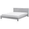 Funda Reemplazable En Tela Gris Claro Para Cama 180 X 200 Cm Desmontable Lavable Fitou - Gris