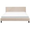 Funda Reemplazable En Tela Beige Para Cama 180 X 200 Cm Desmontable Lavable Fitou - Beige