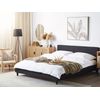 Funda Reemplazable En Tela Negra Para Cama 180 X 200 Cm Desmontable Lavable Fitou - Negro