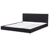 Funda Reemplazable En Tela Negra Para Cama 180 X 200 Cm Desmontable Lavable Fitou - Negro