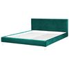 Funda Reemplazable En Terciopelo Verde Oscuro Para Cama 180 X 200 Cm Desmontable Lavable Fitou - Verde