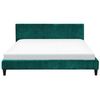 Funda Reemplazable En Terciopelo Verde Oscuro Para Cama 180 X 200 Cm Desmontable Lavable Fitou - Verde