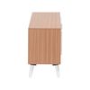 Soporte Para Tv De Madera Clara Con Blanco Para Tv De Hasta 78ʺ Unidad Multimedia 2 Gabinetes Con Estantes Alloa - Madera Clara