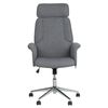 Silla De Oficina Reclinable De Poliéster Gris Plateado Giratorio Regulable Pilot - Gris