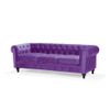 Conjunto De Sofás De Terciopelo Violeta Chesterfield