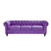 Conjunto De Sofás De Terciopelo Violeta Chesterfield