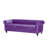 Conjunto De Sofás De Terciopelo Violeta Chesterfield