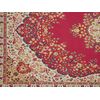 Alfombra Roja Tejido De Poliéster Multicolor 160 X 230 Cm Estampado Floral Oriental Fondo Revestido De Goma Karaman - Rojo