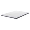 Colchón Topper Blanco Con Tejido Gris Doble 140 X 200 Cm Comfy - Gris