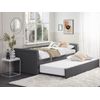 Cama Nido Tapizada Gris 90 X 200 Cm Con Somier Y Cabecero Acolchado Libourne - Gris