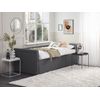 Cama Nido Tapizada Gris 90 X 200 Cm Con Somier Y Cabecero Acolchado Libourne - Gris