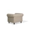 Sillón Tapizado Beige Chesterfield