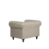 Sillón Tapizado Beige Chesterfield