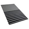 Alfombra De Exterior De Material Sintético Negro 90 X 180 Cm Patrón Geométrico A Rayas Ecológico Moderno Minimalista Haldia - Negro